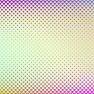 Retro gradient heart pattern background design - colorful vector graphic Ilustración de archivo