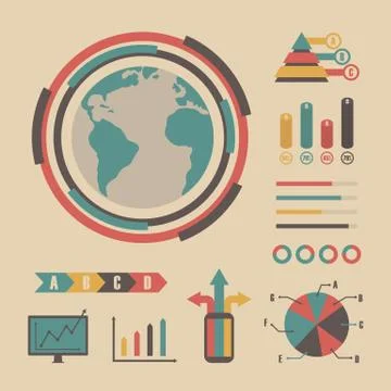 Retro graph Illustrazione stock