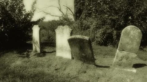 Retro Graveyard 2 Stock Footage