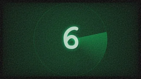 Retro Green Digital Countdown Timer Animation Stock Footage 347627106