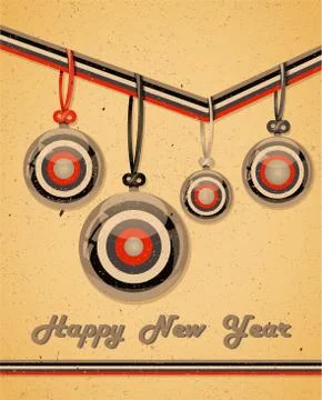 Retro greeting card. Illustrazione stock