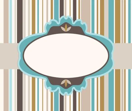 Retro greeting card vector Stock Illustration