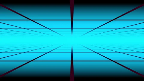Retro Grid Room With Infinite Motion Stock-Footage 303385470