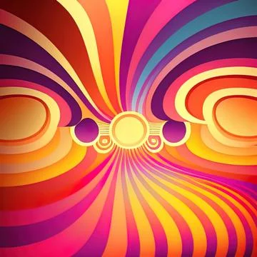 Retro groovy Gradient striped background Stock Illustration