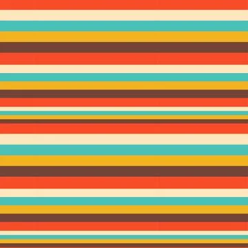 Retro Groovy Horizontal Stripes Background Stock Illustration