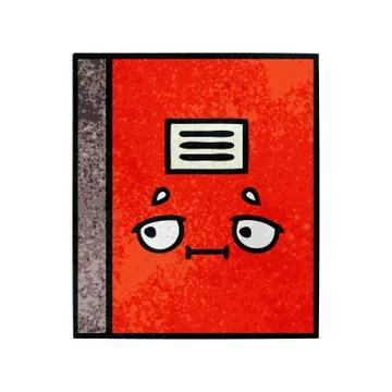 Retro grunge texture cartoon notebook Stock Illustration