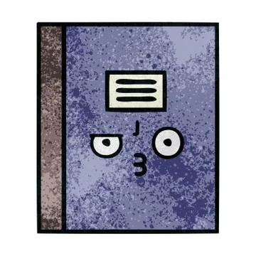 Retro grunge texture cartoon notebook イラスト素材