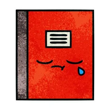 Retro grunge texture cartoon notebook イラスト素材