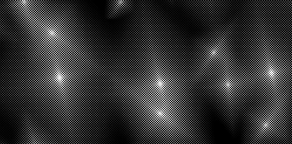 A retro halftone pattern with shimmering light effects and sparkles, creating Illustrazione stock