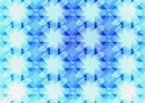 Retro halftone star pattern Blue and white grunge halftone star pattern Co... Foto stock