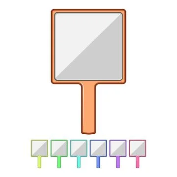 Retro hand mirror cartoon vector graphic Stock Illustration