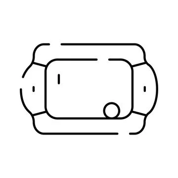 Retro handheld video game console device icon 스톡 일러스트
