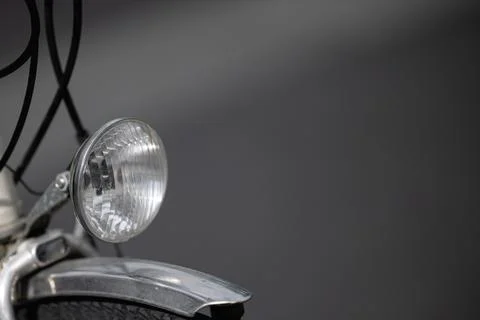Retro headlight based on a dynamo on a retro bicycle. Stock Illustration