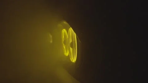 Retro Headlights in fog Stock Footage 139719728