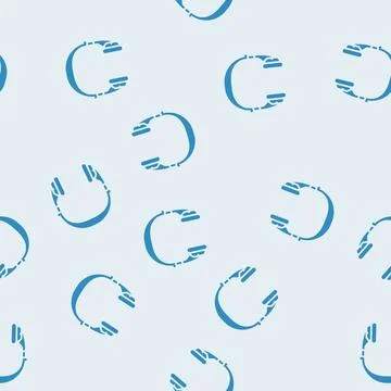 Retro headphones glyph seamless pattern Stock Illustration