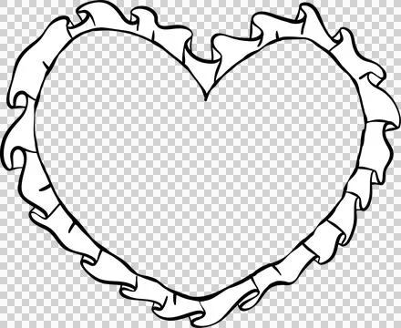 Retro Heart Frame coloring image Stock Illustration