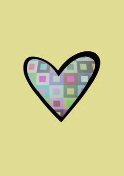 Retro Heart Illustrazione stock