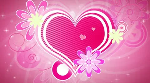 Retro Hearts Background 02 HD Stock Footage 10873650