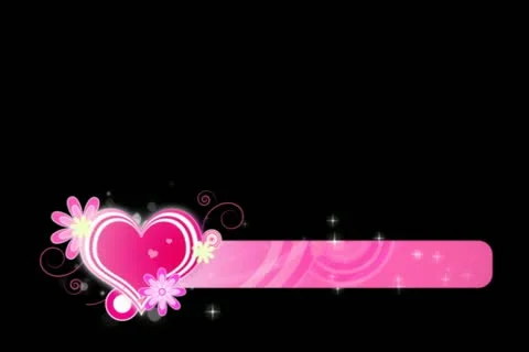 Retro Hearts Lower Third Stock Footage 10874860