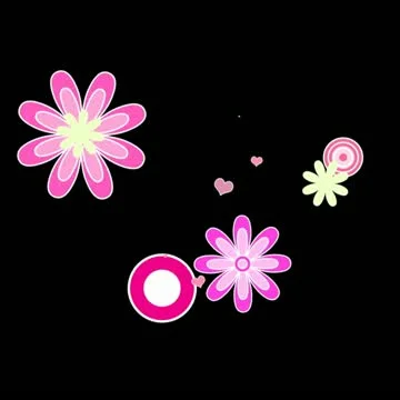 Retro Hearts Motion Design Element 02 HD Stock Footage 10873656