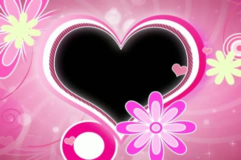 Retro Hearts Overlay Stock Footage 10874863