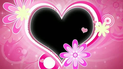 Retro Hearts Overlay HD Stock Footage 10873661