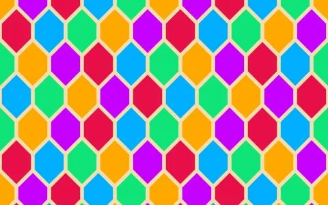 Retro Hexagons Illustrazione stock