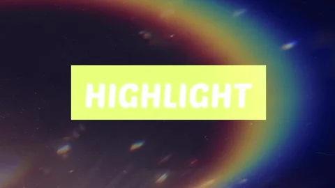 Retro Highlight Text Box Overlay – Vintage Rainbow Prism Light Leak Background,  Stock Footage 334716625