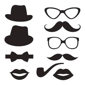 Retro hipster set Stock Illustration