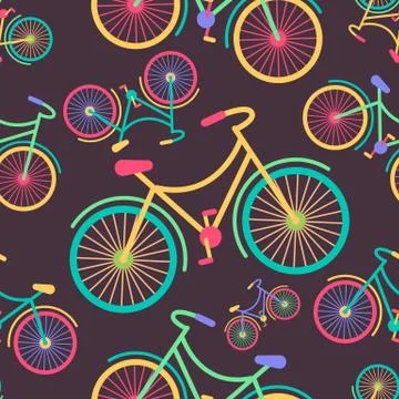 Retro hipster styled different colored parts bycicle Stock Illustration