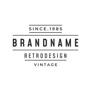 Retro hipster typography Elements Template for clothes shop, cafe, beer sho.. Ilustración de archivo