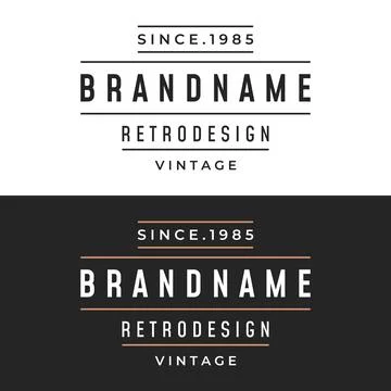 Retro hipster typography Elements Template for clothes shop, cafe, beer sho.. Stock Illustration