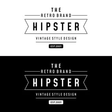 Retro hipster typography Elements Template for clothes shop, cafe, beer sho.. Illustrazione stock