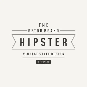 Retro hipster typography Elements Template for clothes shop, cafe, beer sho.. Stock Illustration