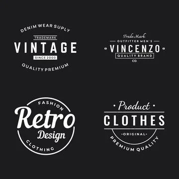 Retro hipster typography Elements Template for clothes shop, cafe, beer sho.. Ilustración de archivo