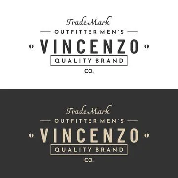 Retro hipster typography Elements Template for clothes shop, cafe, beer sho.. Stock Illustration