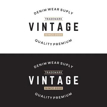 Retro hipster typography Elements Template for clothes shop, cafe, beer sho.. Illustrazione stock