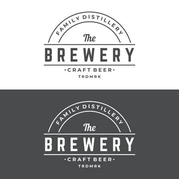 Retro hipster typography Elements Template for clothes shop, cafe, beer sho.. Stock Illustration