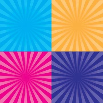 Retro Horizontal Background. Magic Sun Beam Ray Pattern Background Stock Illustration