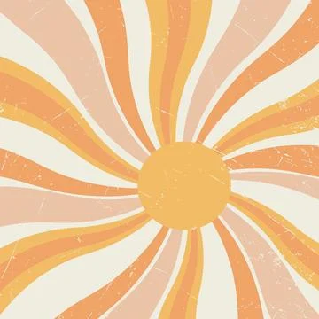 Retro horizontal background. Pale orange and beige color aged texture. Vector Stock Illustration