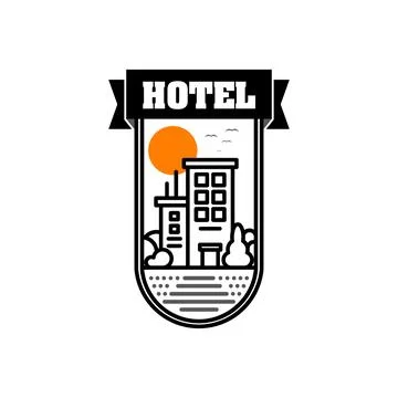 Retro Hotel Logo Stock Illustration