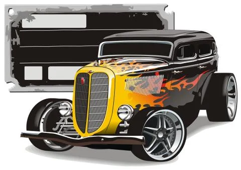 Retro hotrod Stock Illustration