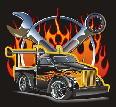 Retro hotrod Stock Illustration