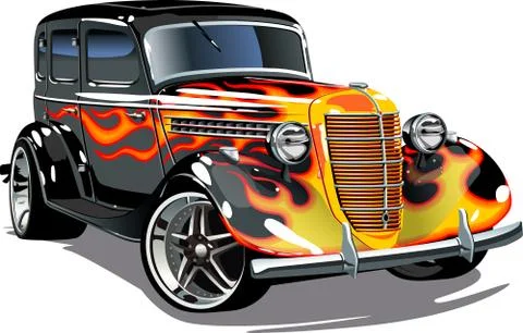 Retro hotrod Stock Illustration