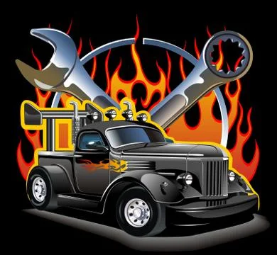 Retro hotrod Stock Illustration
