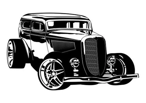 Retro Hotrod Stock Illustration