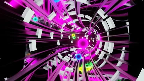 Retro hyper tunnel. Multicolored, sparkling Stock Footage 169581205