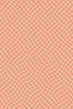 Retro hypnotic checkered wave groovy pattern イラスト素材