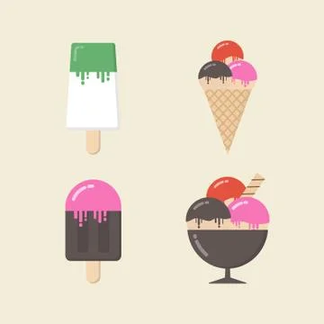 Retro ice cream Illustrazione stock