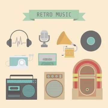 Retro icon 스톡 일러스트